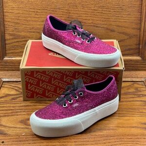 Vans Authentic Platform Glitter Wild Aster True Shoes‎